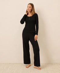 clearance easy rib wide leg lounge pant