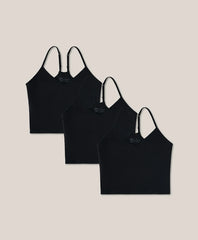 clearance everyday shelf bra cropped camisole 3-pack