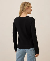 clearance luxe stretch jersey slim long sleeve tee