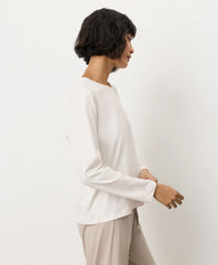 clearance luxe essential crewneck long sleeve tee