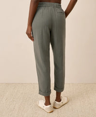 clearance coastal double gauze rolled cuff pant