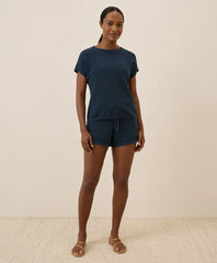 clearance beachside crochet knit short sleeve top