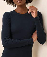 clearance perfect rib crewneck long sleeve tee