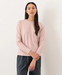 clearance soft-slub essential crewneck long sleeve tee