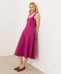 clearance fit & flare square neck dress