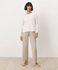 clearance luxe essential crewneck long sleeve tee