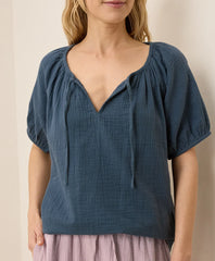 clearance coastal double gauze boho popover