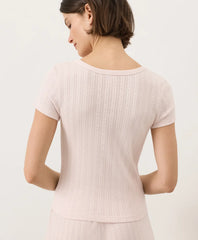 clearance pointelle scoop neck tee