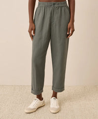 clearance coastal double gauze rolled cuff pant