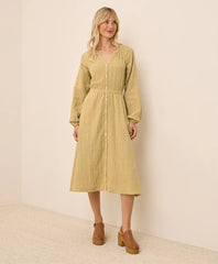 clearance coastal double gauze poet sleeve dress