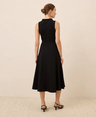 clearance fit & flare cowl neck dress