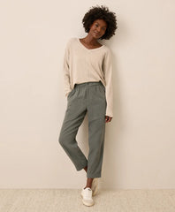 clearance coastal double gauze rolled cuff pant