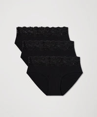 lace waist brief 3-pack