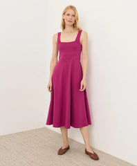 clearance fit & flare square neck dress