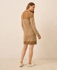 clearance classic fine knit collared sweater dress