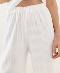 clearance pointelle wide leg pant