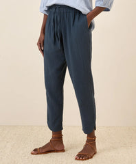 clearance coastal double gauze tapered pull-on pant