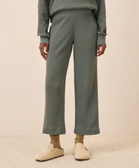 clearance thermal waffle wide leg pant