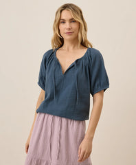 clearance coastal double gauze boho popover