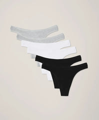 clearance everyday classic fit thong 6-pack