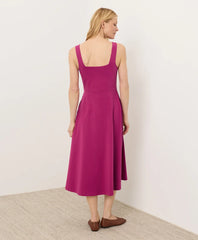 clearance fit & flare square neck dress