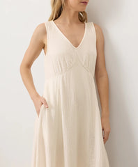 clearance coastal double gauze beach to brunch maxi dress