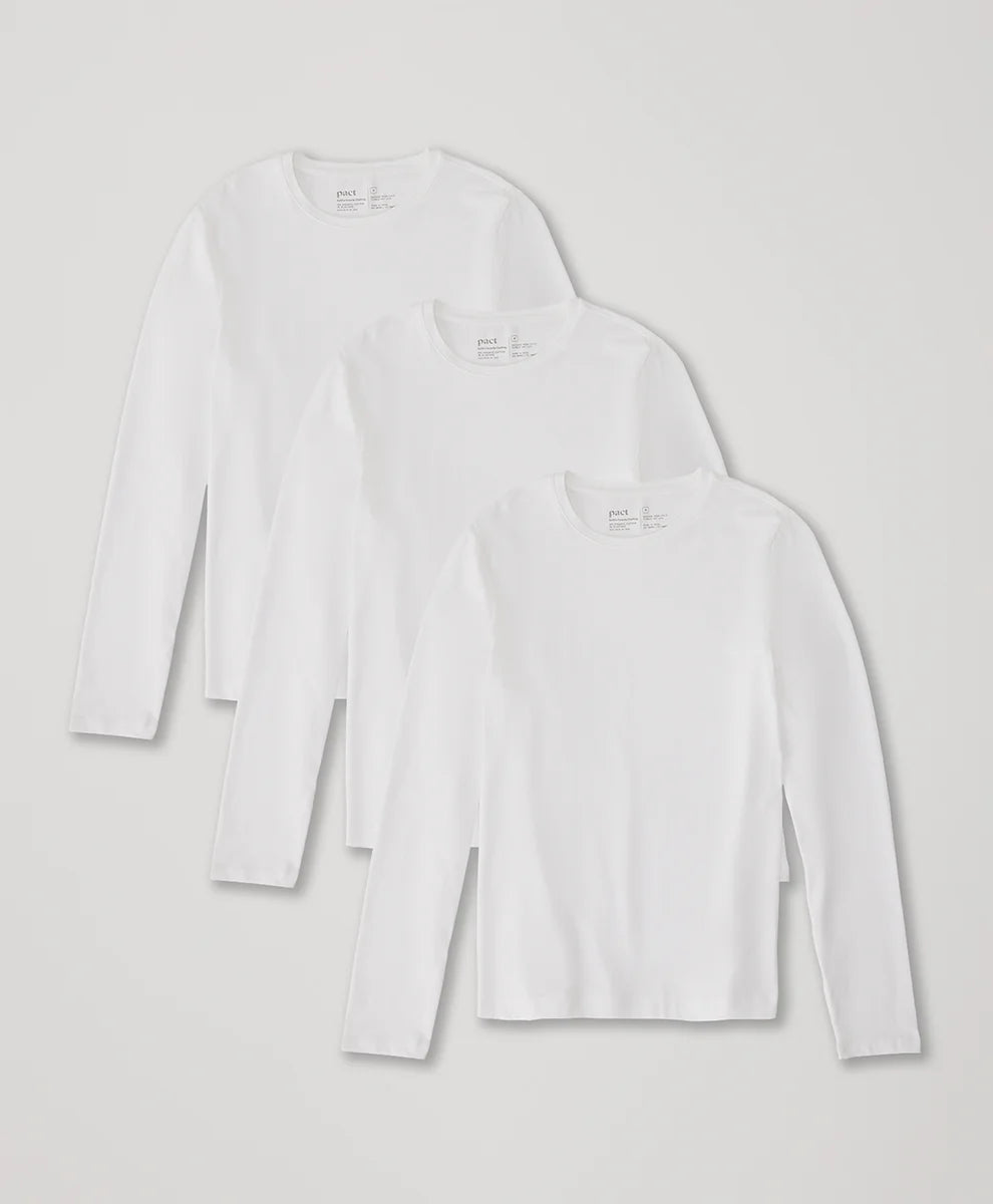 cool stretch long sleeve crew undershirt 3-pack