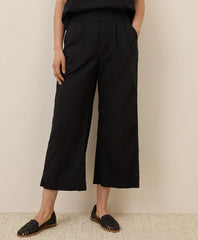 clearance canopy linen blend pleated trouser