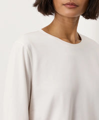 clearance luxe essential crewneck long sleeve tee