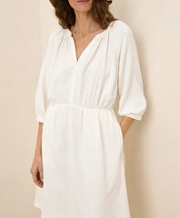clearance coastal double gauze peasant dress