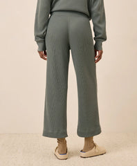clearance thermal waffle wide leg pant