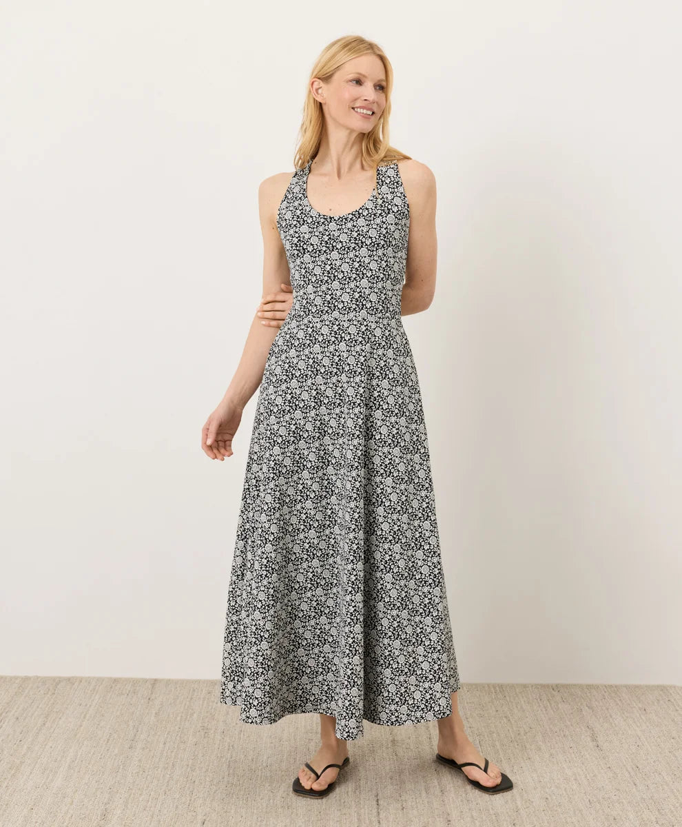 clearance fit & flare open back maxi dress