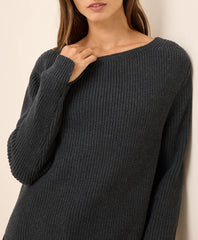 clearance luxe knit boatneck sweater