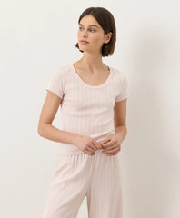clearance pointelle scoop neck tee