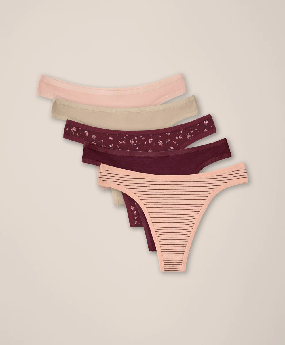 clearance everyday classic fit thong 5-pack