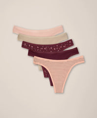 clearance everyday classic fit thong 5-pack