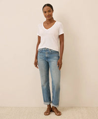 clearance featherweight slub v-neck tee