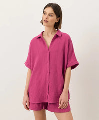 clearance coastal double gauze oversized shirt