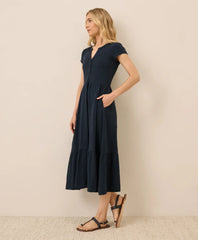 clearance relaxed slub henley market dress